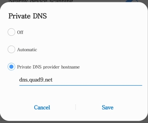 Android DNS over TLS